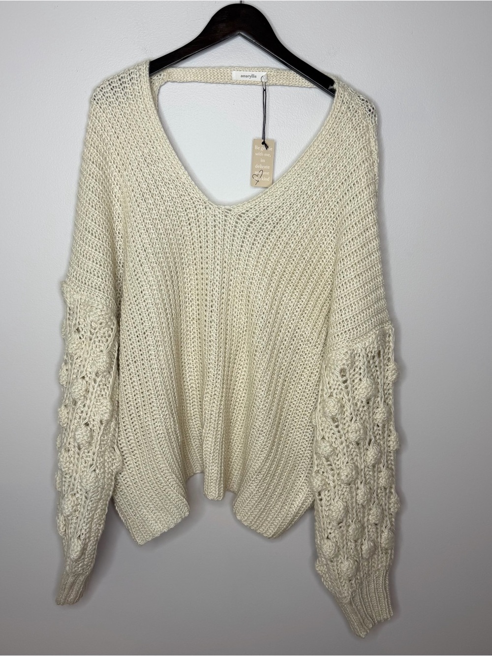 NWT Amaryllis Chunky Knit Cross Back Sweater 2X/3X